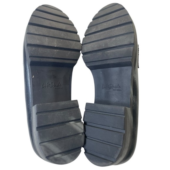 Life Stride London Black Faux Leather Penny Loafers - Picture 6 of 9